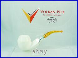 Brand new pipe Volkan meerschaum Tobacco Pipe pipa pfeife handmade silver spigot