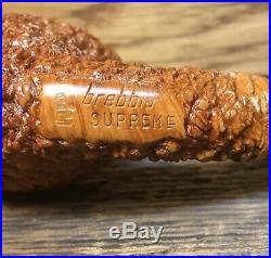 Brebbia Supreme Rusticated Tobacco Pipe, Unsmoked