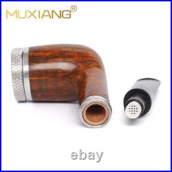 Briar Billiard Pipe 9mm Smooth Tobacco Pipe Wooden Cigar Pipe Fit 52-58 Ring