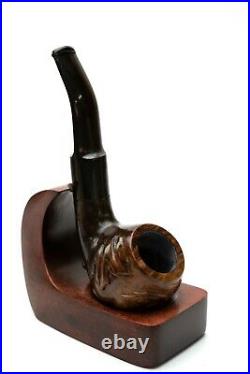 Briar Carved Face Pipe Bent Artisan Smoking Tobacco Bowl with 9 mm Filter by KAF