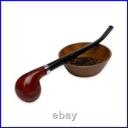 Briar Churchwarden Pipe Straight Stem Smooth Apple Tobacco Smoking Bowl KAF