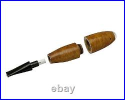 Briar Cigar Pipe Zeppelin Torpedo Tobacco Smoking Bowl with 9mm Filter by KAF