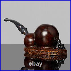 Briar High-end Pipe Smooth Pipe Handmade Unsmoked Tobacco Pipe Collectable Pipe
