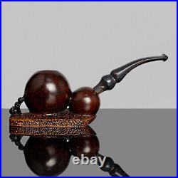 Briar High-end Pipe Smooth Pipe Handmade Unsmoked Tobacco Pipe Collectable Pipe