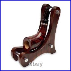 Briar Horn Shape Smoking Pipe Wooden Smooth Tobacco Bowl with 9mm Filter by KAF