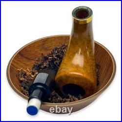 Briar Horn Shaped Tobacco Pipe Smooth Finished Smoking Bowl with 9mm Filter KAF