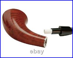 Briar Horn Tobacco Pipe Smooth Finished Smoking Bowl with 9mm Filter by KAF