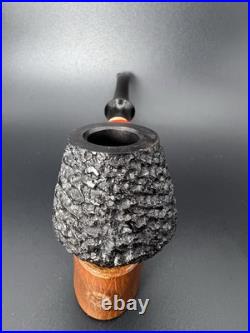 Briar Patch Pipery Rusticated Diplomat withMaple NEW, Unsmoked Tobacco Pipe