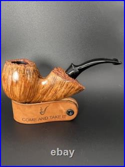 Briar Patch Pipery Smooth Straight Grain Blowfish NEW, Unsmoked Tobacco Pipe