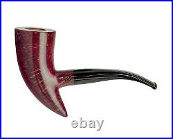 Briar Pickaxe Tobacco Pipe Smooth Red Smoking Bowl with 9 mm Filter by KAF