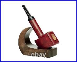 Briar Pickaxe Tobacco Pipe Straight Stem Artisan Red Color Smoking Bowl by KAF