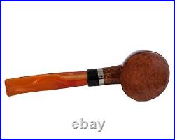 Briar Poker Pipe Smooth Conical Straight Stem Smoking Tobacco Bowl with Filter