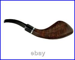 Briar Smoking Pipe Horn Tobacco Bowl with Metal Ring Acrylic Stem made by KAF