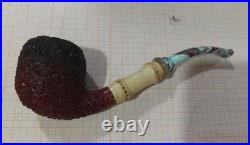 Briar Smooth Tobacco Pipe Handmade Wooden Tobacco Pipe Straight Bamboo Stem