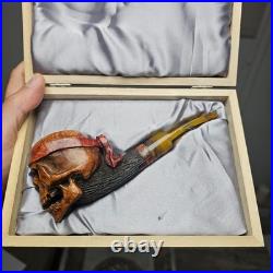 Briar Tobacco Smoking Pipe-Masterpiece by Desislav Gechev-Skull Sculptural Pipe