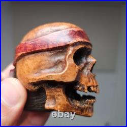 Briar Tobacco Smoking Pipe-Masterpiece by Desislav Gechev-Skull Sculptural Pipe