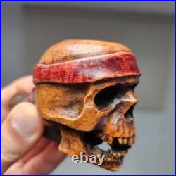 Briar Tobacco Smoking Pipe-Masterpiece by Desislav Gechev-Skull Sculptural Pipe