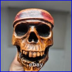Briar Tobacco Smoking Pipe-Masterpiece by Desislav Gechev-Skull Sculptural Pipe