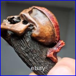 Briar Tobacco Smoking Pipe-Masterpiece by Desislav Gechev-Skull Sculptural Pipe
