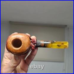 Briar Tobacco Smoking Pipe-Masterpiece by Desislav Gechev-Skull Sculptural Pipe