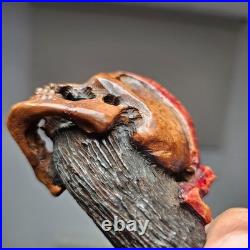 Briar Tobacco Smoking Pipe-Masterpiece by Desislav Gechev-Skull Sculptural Pipe