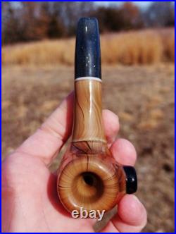 Briar Wood Glass Contemporary Apple Pipe USA Made