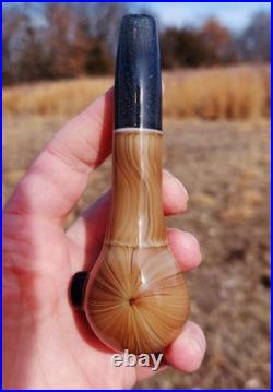 Briar Wood Glass Contemporary Apple Pipe USA Made