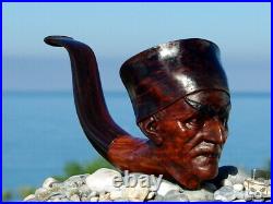 Briar Wood Portrait Tobacco Pipe Bust of Nosferatu dracula vampire Oguz Simsek