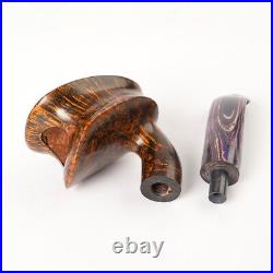 Briar Wooden Smooth Tobacco Pipe Handmade Freehand Smoking Pipe Vulcanite Stem
