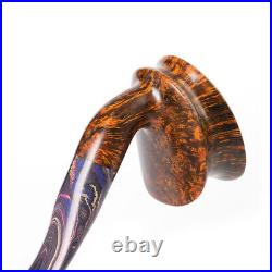 Briar Wooden Smooth Tobacco Pipe Handmade Freehand Smoking Pipe Vulcanite Stem