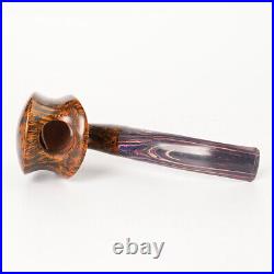 Briar Wooden Smooth Tobacco Pipe Handmade Freehand Smoking Pipe Vulcanite Stem