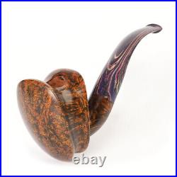 Briar Wooden Smooth Tobacco Pipe Handmade Freehand Smoking Pipe Vulcanite Stem