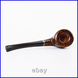 Briar Wooden Tobacco Pipe Acrylic Bent Stem Smoking Pipe With Decoration Ring