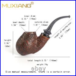 Briar Wooden Tobacco Pipes Handmand Sandblast Smoking Pipe With Cumberland Stem
