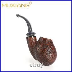 Briar Wooden Tobacco Pipes Handmand Sandblast Smoking Pipe With Cumberland Stem