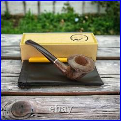 Briar freehand exclusive smoking tobacco pipe Artisan shape with silver ring KAF