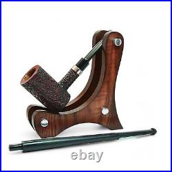 Briar freehand rusticated smoking tobacco artisan unique wooden sherlock pipe