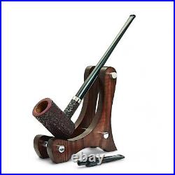 Briar freehand rusticated smoking tobacco artisan unique wooden sherlock pipe