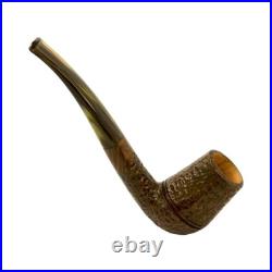 Briar pipe Classic smoking pipe Wooden tobacco pipe Rusticated Sherlock pipe