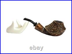 Briar pipe Freehand artisan pipe Rusticated wooden bowl Unusual unique pipe