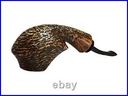 Briar pipe Freehand artisan pipe Rusticated wooden bowl Unusual unique pipe