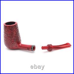 Briar pipe Freehand red rusticated briar pipe Artisan smoking tobacco pipe