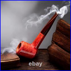 Briar pipe Freehand red smoking tobacco pipe Wooden exclusive artisan pipe