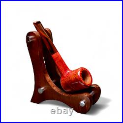 Briar pipe Freehand red smoking tobacco pipe Wooden exclusive artisan pipe
