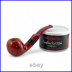 Briar pipe Freehand red wooden pipe Smoking tobacco artisan handmade pipe