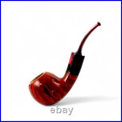 Briar pipe Freehand red wooden pipe Smoking tobacco artisan handmade pipe