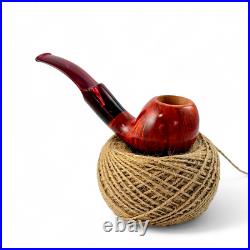 Briar pipe Freehand red wooden pipe Smoking tobacco artisan handmade pipe