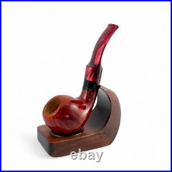 Briar pipe Freehand red wooden pipe Smoking tobacco artisan handmade pipe