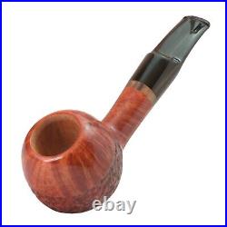 Briar pipe Freehand smoking pipe Tomato artisan shape with rusticated bowl pipe