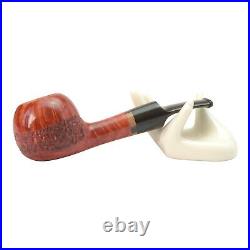 Briar pipe Freehand smoking pipe Tomato artisan shape with rusticated bowl pipe